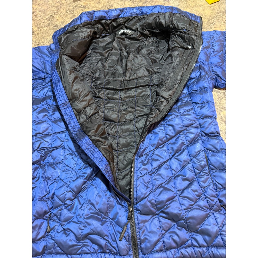 The North Face ThermoBall Full Zip Quilted Puffer Jacket Royal Blue Womens gorp - Picture 10 of 13